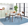 Safavieh Montauk 5' X 7' Hand Woven Cotton Pile Rug in Blue and Ivory