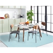 Safavieh Montauk 5' X 8' Hand Woven Cotton Rug in Turquoise and Ivory