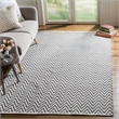 Safavieh Montauk 3' X 5' Hand Woven Cotton Pile Rug in Gray and Ivory
