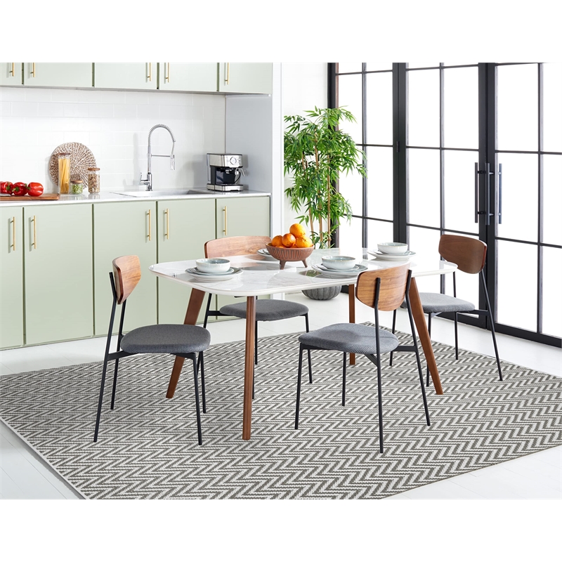 Safavieh Montauk 3' X 5' Hand Woven Cotton Pile Rug in Gray and Ivory
