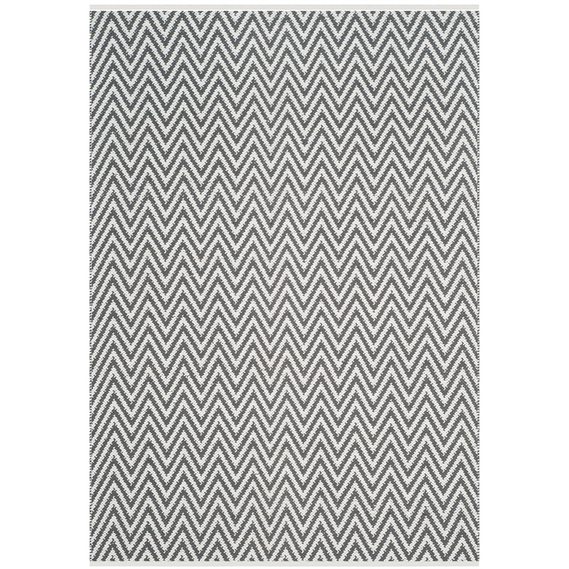 Safavieh Montauk 5' X 8' Hand Woven Cotton Pile Rug in Gray and Ivory