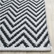 Safavieh Montauk 5' X 7' Hand Woven Cotton Pile Rug in Black and Ivory