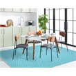 Safavieh Montauk 5' X 7' Hand Woven Cotton Rug in Turquoise and Ivory