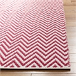 Safavieh Montauk 3' X 5' Hand Woven Cotton Pile Rug in Red and Ivory