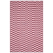 Safavieh Montauk 3' X 5' Hand Woven Cotton Pile Rug in Red and Ivory