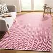 Safavieh Montauk 5' X 8' Hand Woven Cotton Pile Rug in Red and Ivory