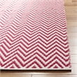 Safavieh Montauk 5' X 8' Hand Woven Cotton Pile Rug in Red and Ivory