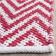 Safavieh Montauk 5' X 7' Hand Woven Cotton Pile Rug in Red and Ivory