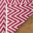 Safavieh Montauk 5' X 7' Hand Woven Cotton Pile Rug in Red and Ivory