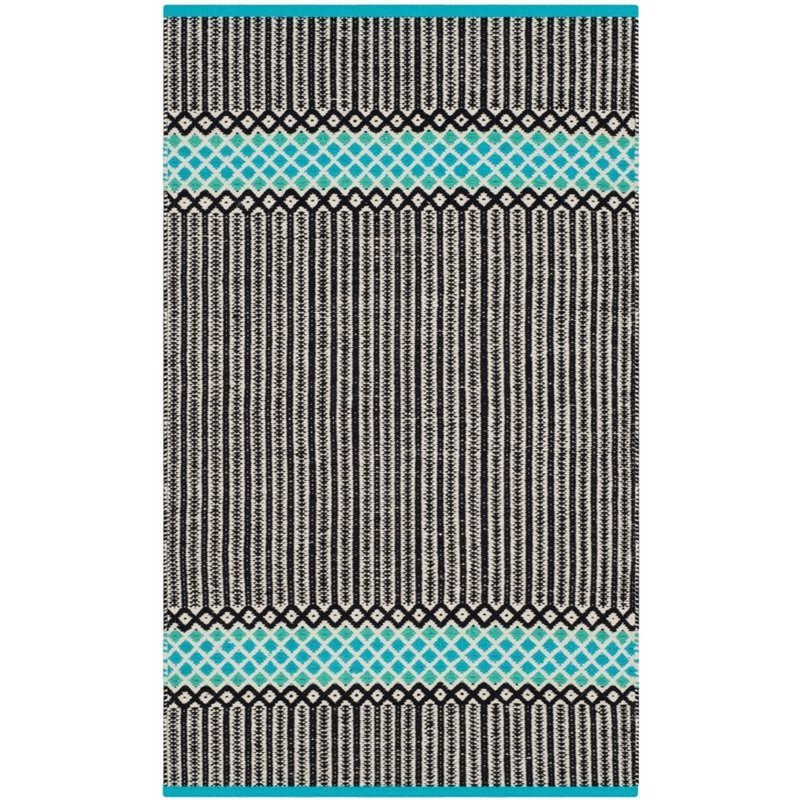 Safavieh Montauk 8' X 10' Hand Woven Cotton Pile Rug in Turquoise