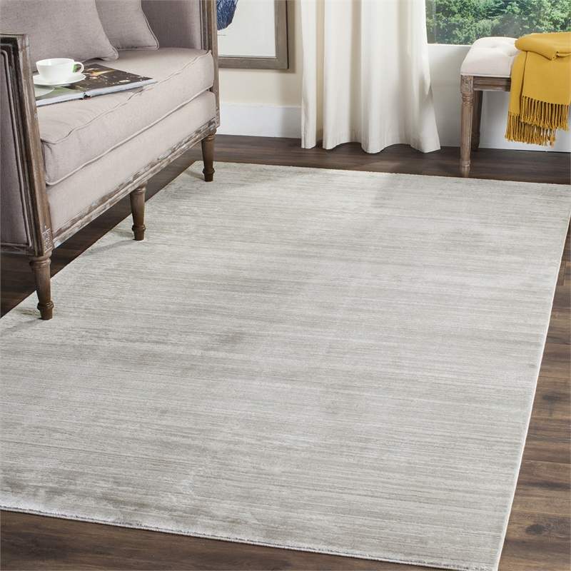 Safavieh Mystique 5' X 8' Power Loomed Polyster Rug in Slate
