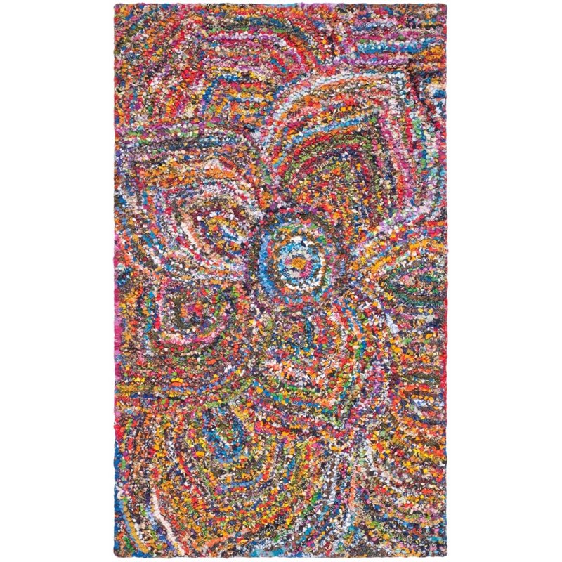 Safavieh Nantucket 4' Square Hand Tufted Cotton Pile Rug