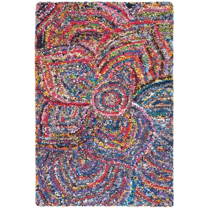 Safavieh Nantucket 4' Square Hand Tufted Cotton Pile Rug