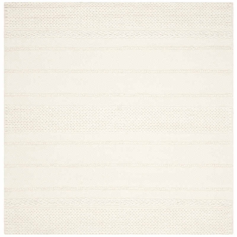 Safavieh Natura 8' Square Hand Tufted Wool Pile Rug in Natural