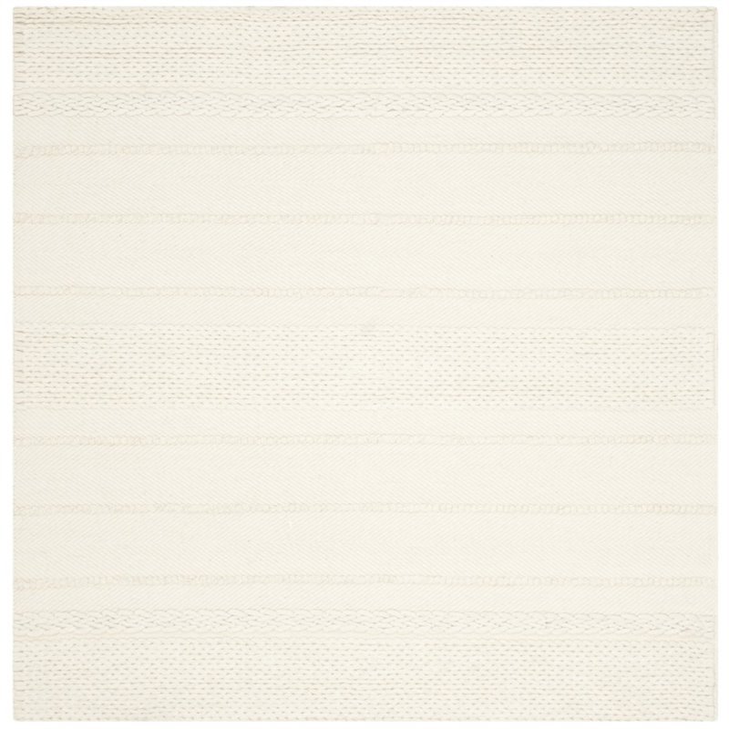 Safavieh Natura 8' Square Hand Tufted Wool Pile Rug in Natural