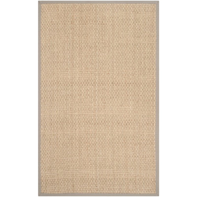 Safavieh Natural Fiber 10' X 10' Round Rug In NATURAL GRAY