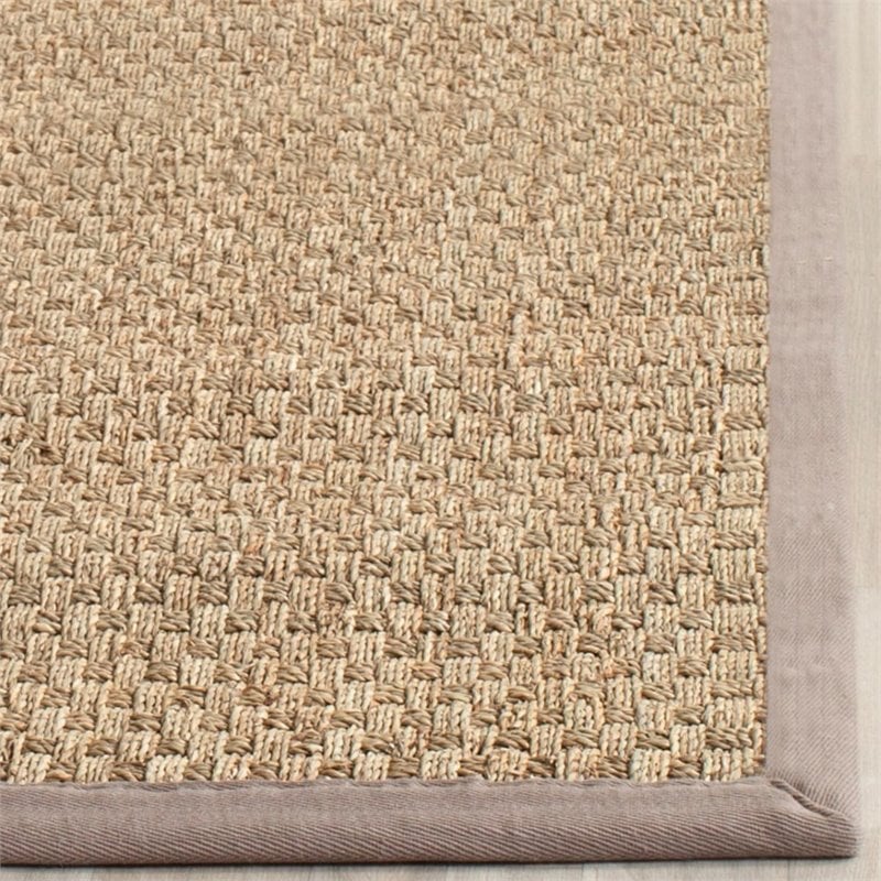 Safavieh Natural Fiber 10' X 10' Round Rug In NATURAL GRAY