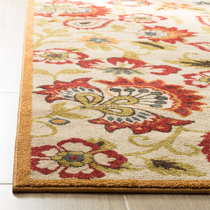 Safavieh Newbury 8' X 10' Power Loomed Rug in Ivory and Gold