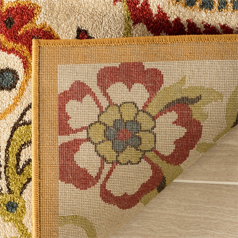 Safavieh Newbury 8' X 10' Power Loomed Rug in Ivory and Gold