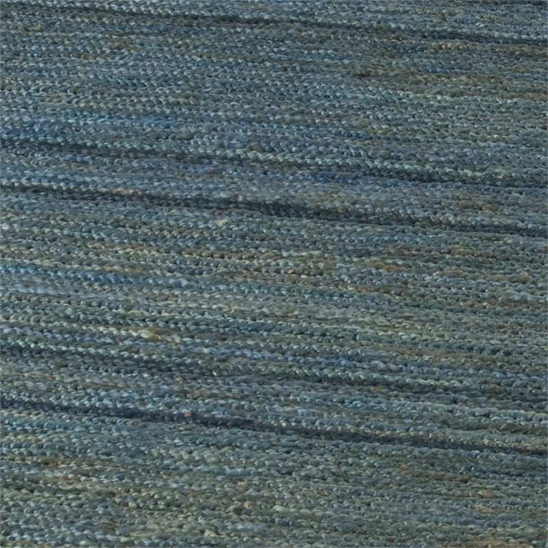 Safavieh Organica 6' Square Hand Knotted Jute Rug in Blue