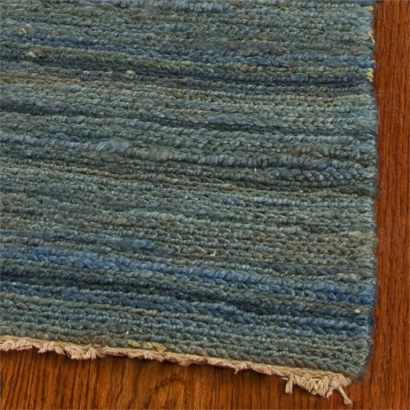 Safavieh Organica 6' Square Hand Knotted Jute Rug in Blue