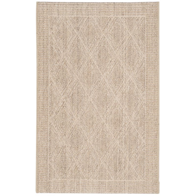 Safavieh Palm Beach 2' X 3' Power Loomed Sisal and Jute Rug in Sand