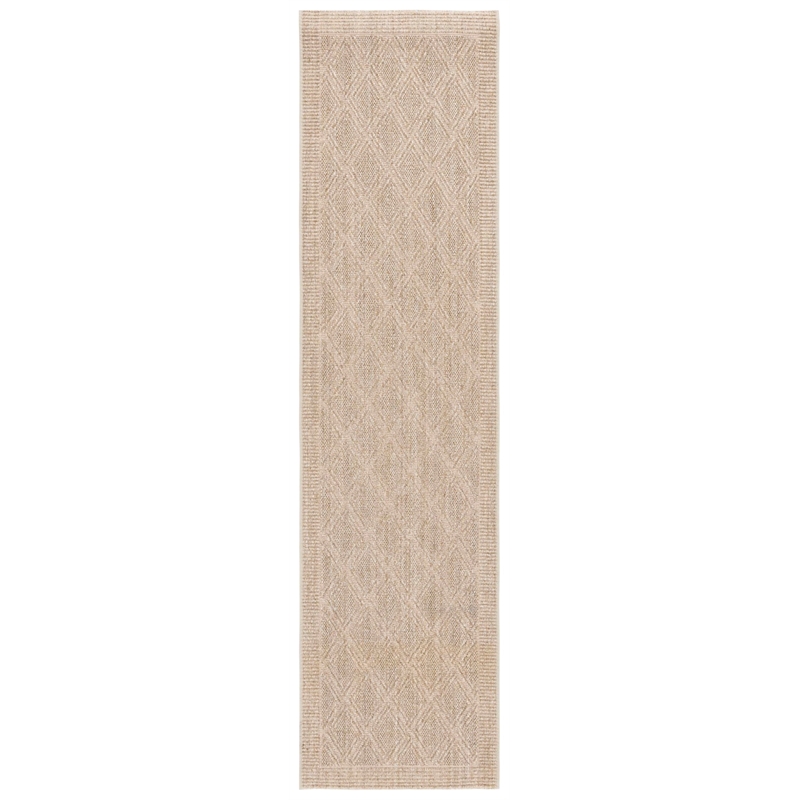 Safavieh Palm Beach 2' X 8' Power Loomed Sisal and Jute Rug in Sand