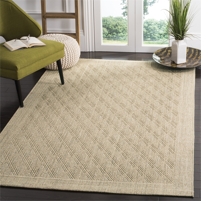 Safavieh Palm Beach 6' X 9' Power Loomed Sisal and Jute Rug in Sand