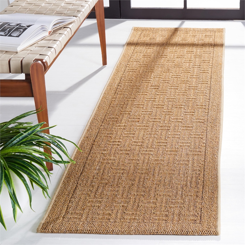 Safavieh Palm Beach 2' X 8' Power Loomed Rug in Natural