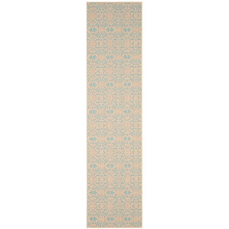 Safavieh Palm Beach 2' X 3' Hand Woven Rug in Natural and Turquoise