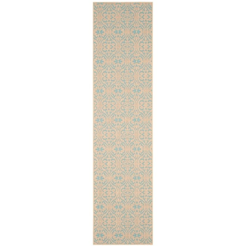 Safavieh Palm Beach 5' X 8' Hand Woven Rug in Natural and Turquoise