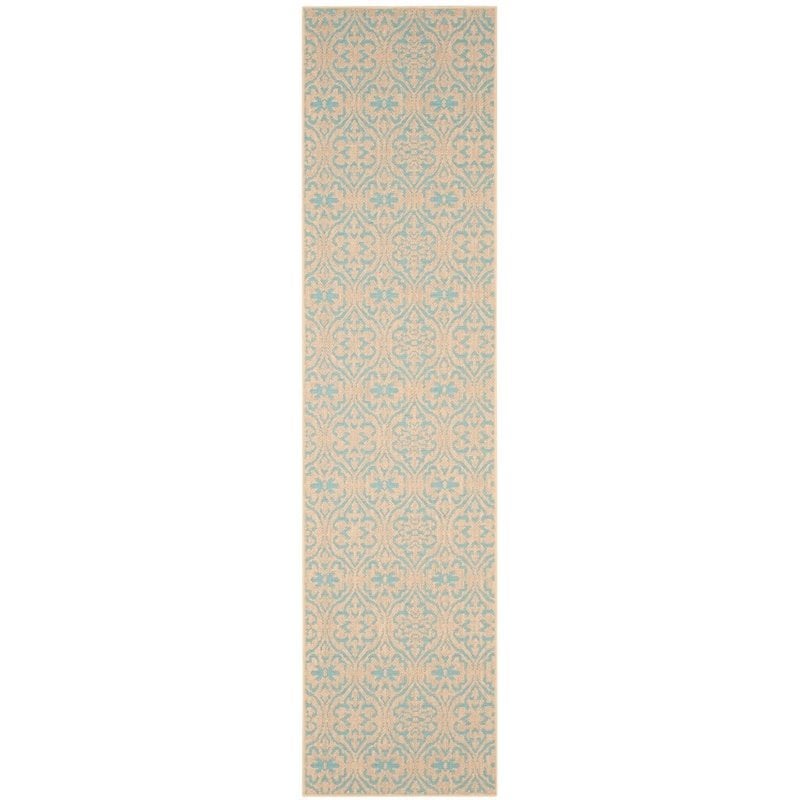 Safavieh Palm Beach 5' X 8' Hand Woven Rug in Natural and Turquoise