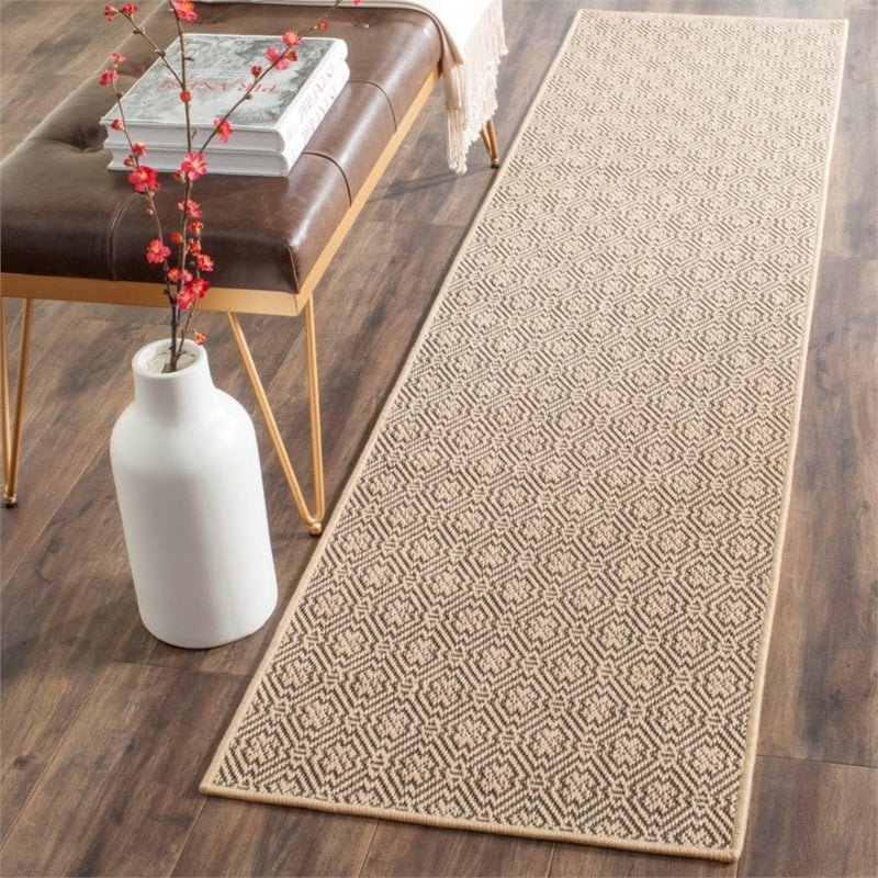 Safavieh Palm Beach 2' X 3' Hand Woven Rug in Natural and Black