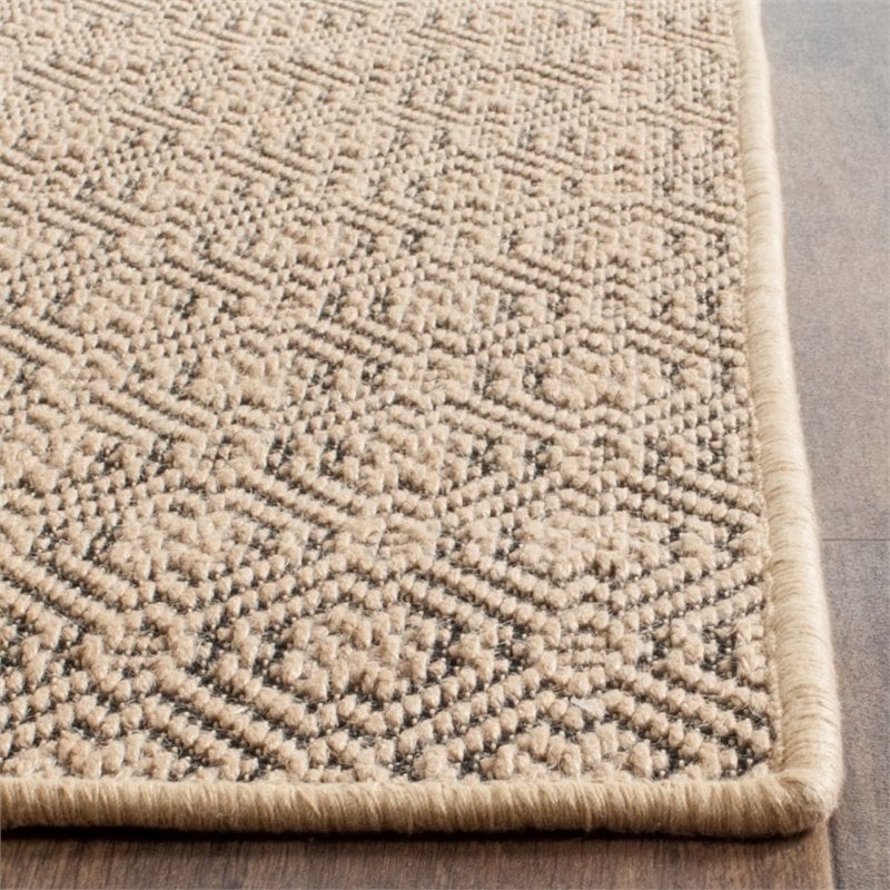 Safavieh Palm Beach 3' X 5' Hand Woven Rug in Natural and Black
