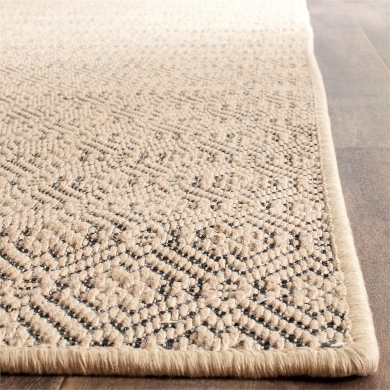 Safavieh Palm Beach 3' X 5' Hand Woven Rug in Natural and Black