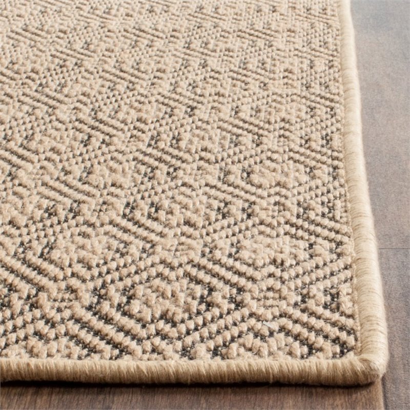 Safavieh Palm Beach 5' X 8' Hand Woven Rug in Natural and Black