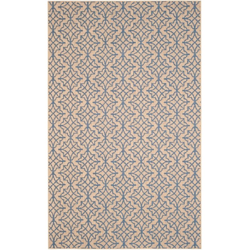 Safavieh Palm Beach 5' X 8' Hand Woven Rug in Natural and Black