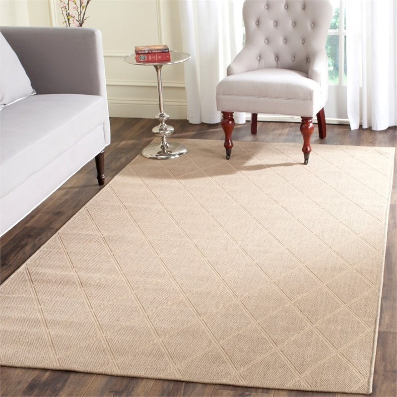 Safavieh Palm Beach 8' X 11' Hand Woven Jute and Ppmf Rug in Seagrass