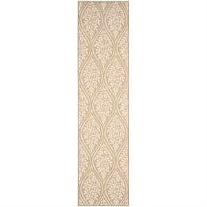 Safavieh Palm Beach 2' X 8' Hand Woven Rug in Sand and Natural