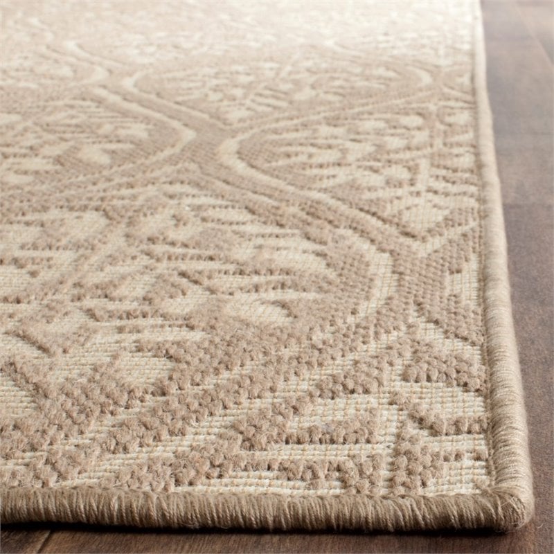 Safavieh Palm Beach 4' X 6' Hand Woven Rug in Sand and Natural