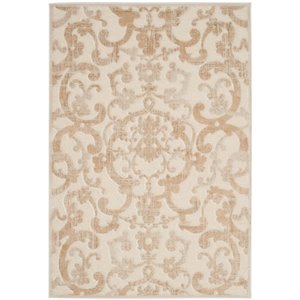 Safavieh Paradise 2'7&quot X 4' Power Loomed Rug in Stone and Cream