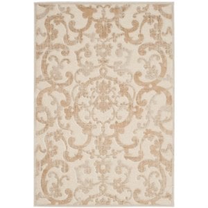 Safavieh Paradise 4' X 5'7&quot Power Loomed Rug in Stone and Cream