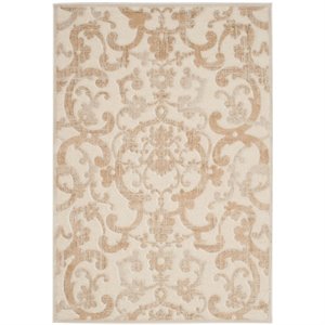 Safavieh Paradise 5'3&quot X 7'6&quot Power Loomed Rug in Stone and Cream