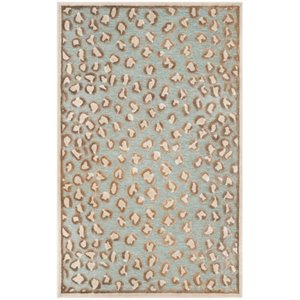 Safavieh Paradise 2'7&quot X 4' Power Loomed Viscose Rug in Stone and Aqua
