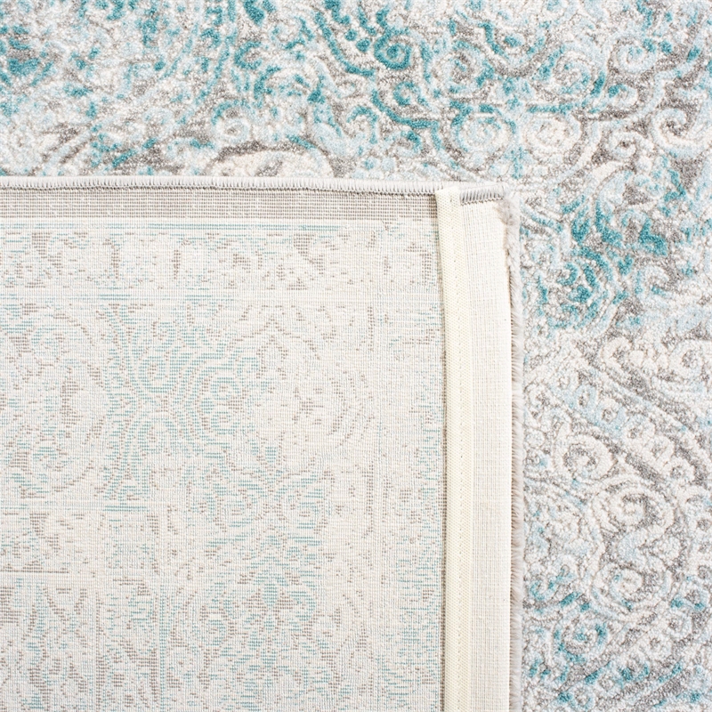 Safavieh Passion 10' X 14' Power Loomed Rug in Turquoise and Ivory