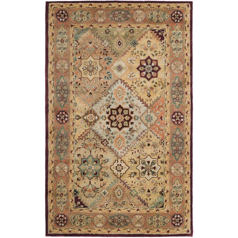 Safavieh Legend 3' X 5' Hand Tufted Wool Rug in Red and Rust