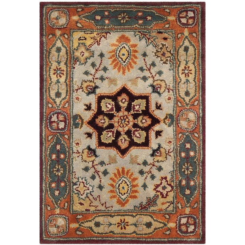 Safavieh Legend 5' X 8' Hand Tufted Wool Rug in Red and Rust