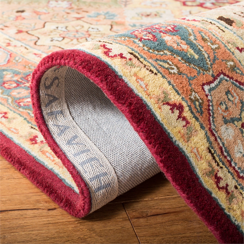Safavieh Legend 5' X 8' Hand Tufted Wool Rug in Red and Rust