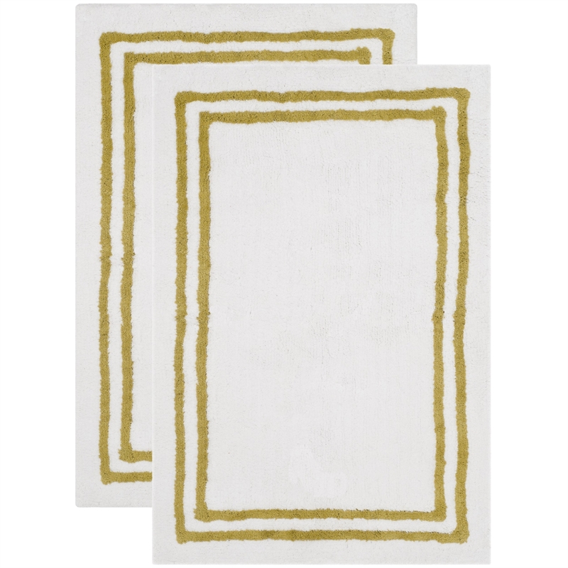 Safavieh Plush Master Bath 2' X 3' Hand Tufted Cotton Rug (Set of 2)