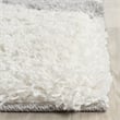Safavieh Portofino Shag 4' X 6' Power Loomed Rug in Ivory and Gray